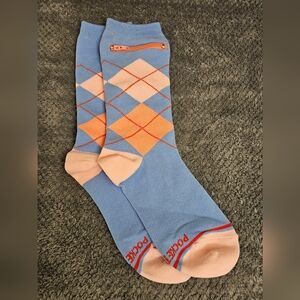 Pocket Socks Argyle Pattern, NWOT, Fits Women's Size 6-9, Pink/Blue